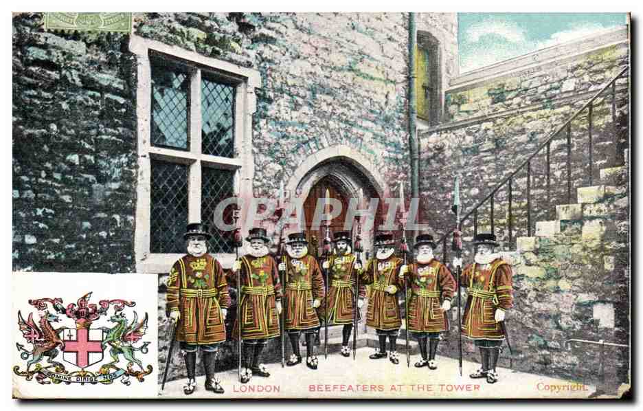 Grande Bretagne Great Britain CPA London Beefeaters at the tower