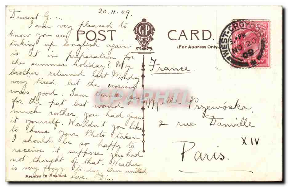 Grande Bretagne Great Britain CPA London South East front Hampton court palace — Back