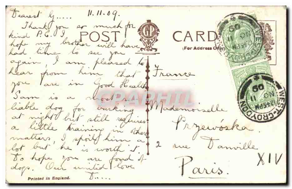 Grande Bretagne Great Britain CPA London First green court Hampton court palace — Verso