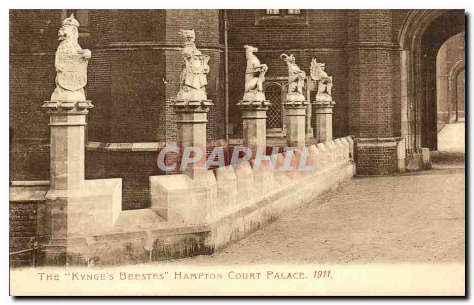 Grande Bretagne Great Britain CPA London Hampton court palace The kynge's beestes