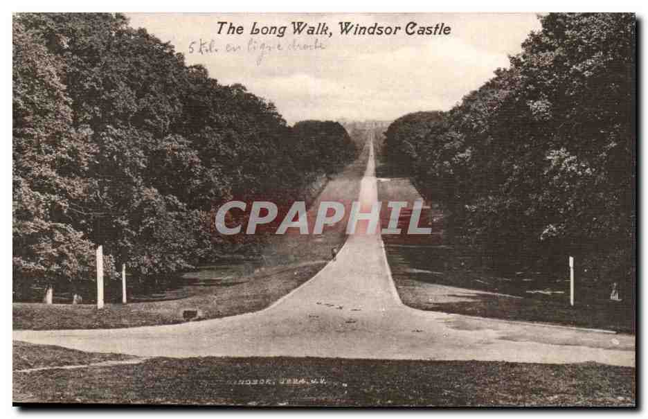 Grande Bretagne Great Britain CPA Windsor castle The long walk