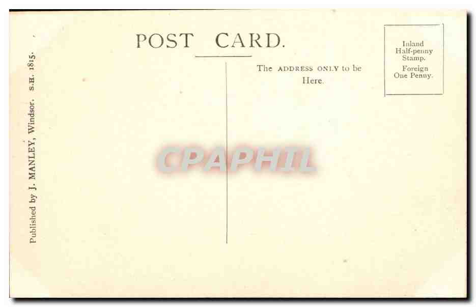 Grande Bretagne Great Britain CPA Windsor castle St Georges chapel — Back