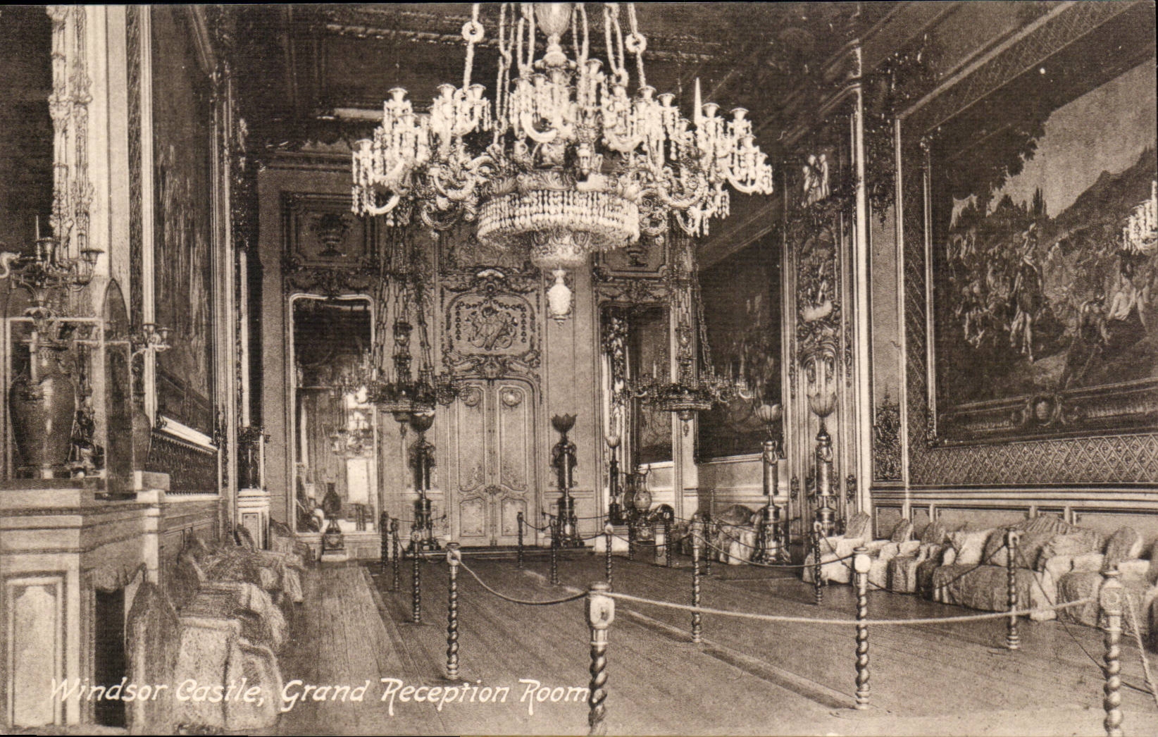 Grande Bretagne Great Britain CPA Windsor castle Grand reception room