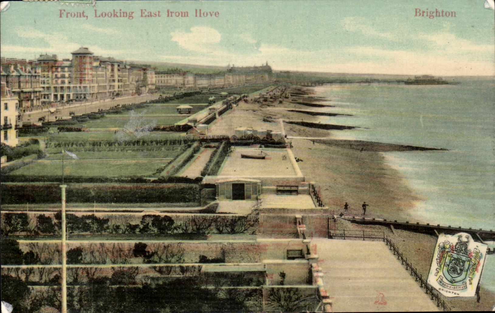 Grande Bretagne Great BRitain CPA BRighton Front looking East from Hove