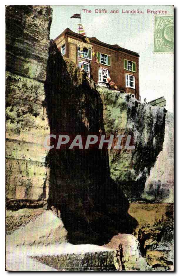 Grande Bretagne Great BRitain CPA BRighton The cliffs and Landslip