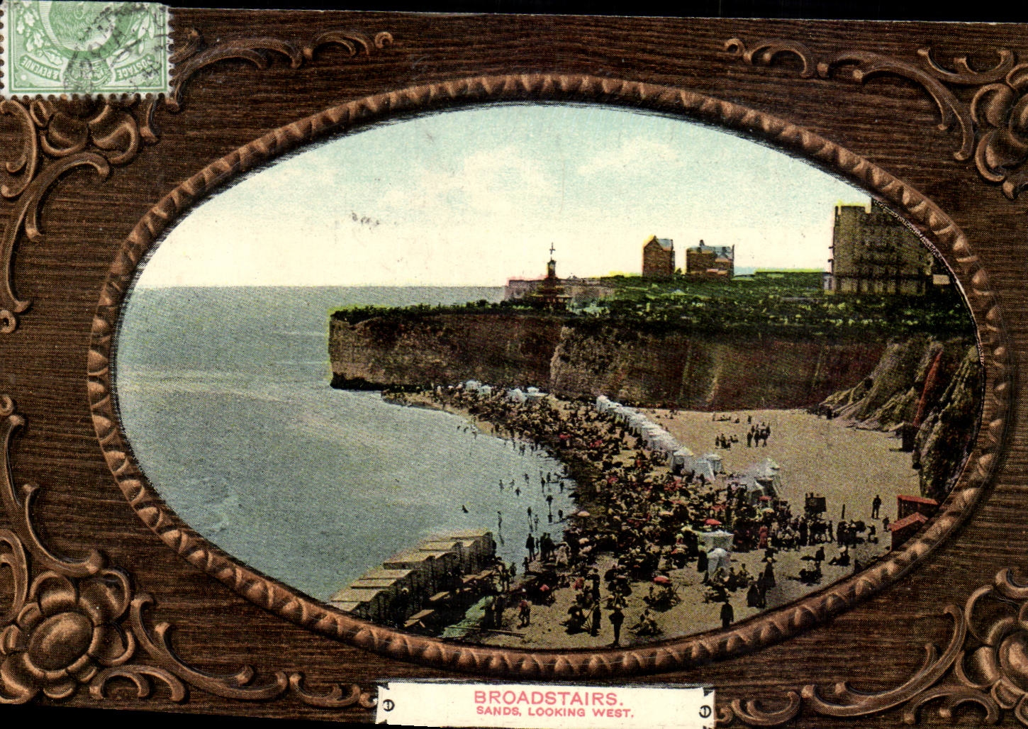 Grande Bretagne Great BRitain CPA Broadstairs sands looking West