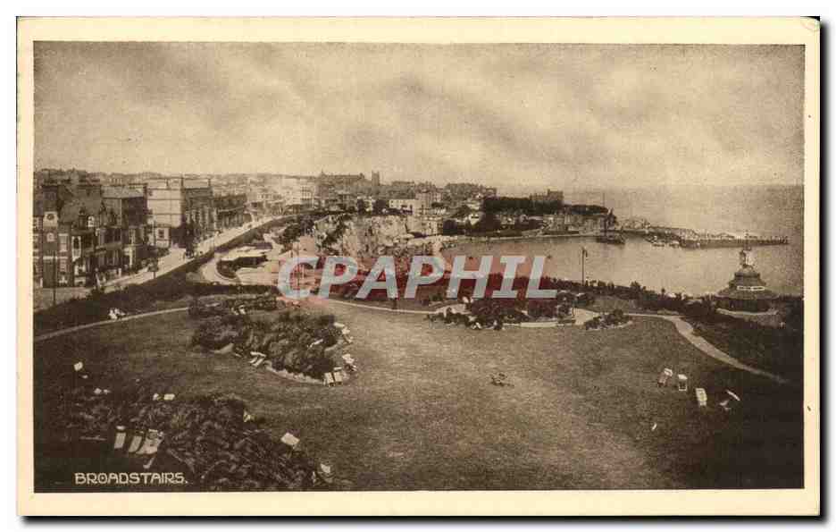 Broadstairs — vista panoramica del porto e del promontorio — editore non visibile