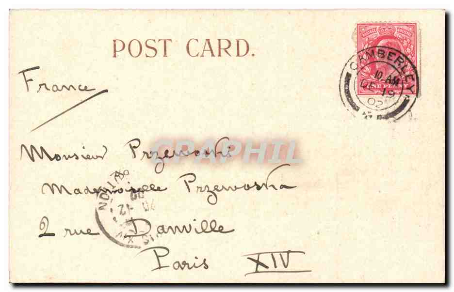CPA Fantaise Femme et cosaque (cavalier anglais) — Verso