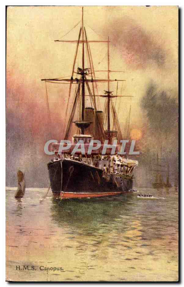 CPA Bateau HMS Canopus (bateau boat)