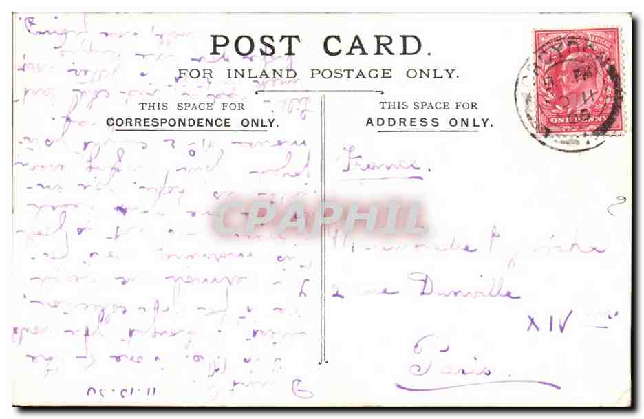 Grande Bretagne Great BRitain CPA Bubbles By Sir John Millais  — Verso