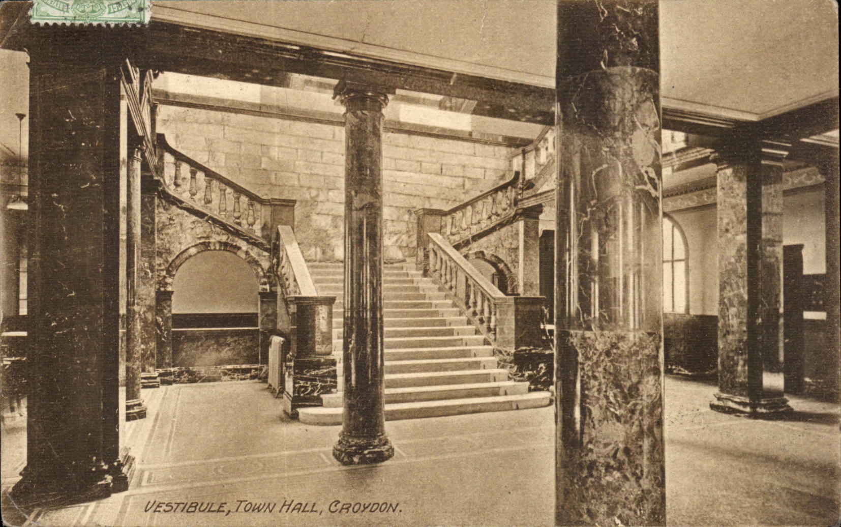 Grande Bretagne Great BRitain CPA Vestibile Town hall Croydon