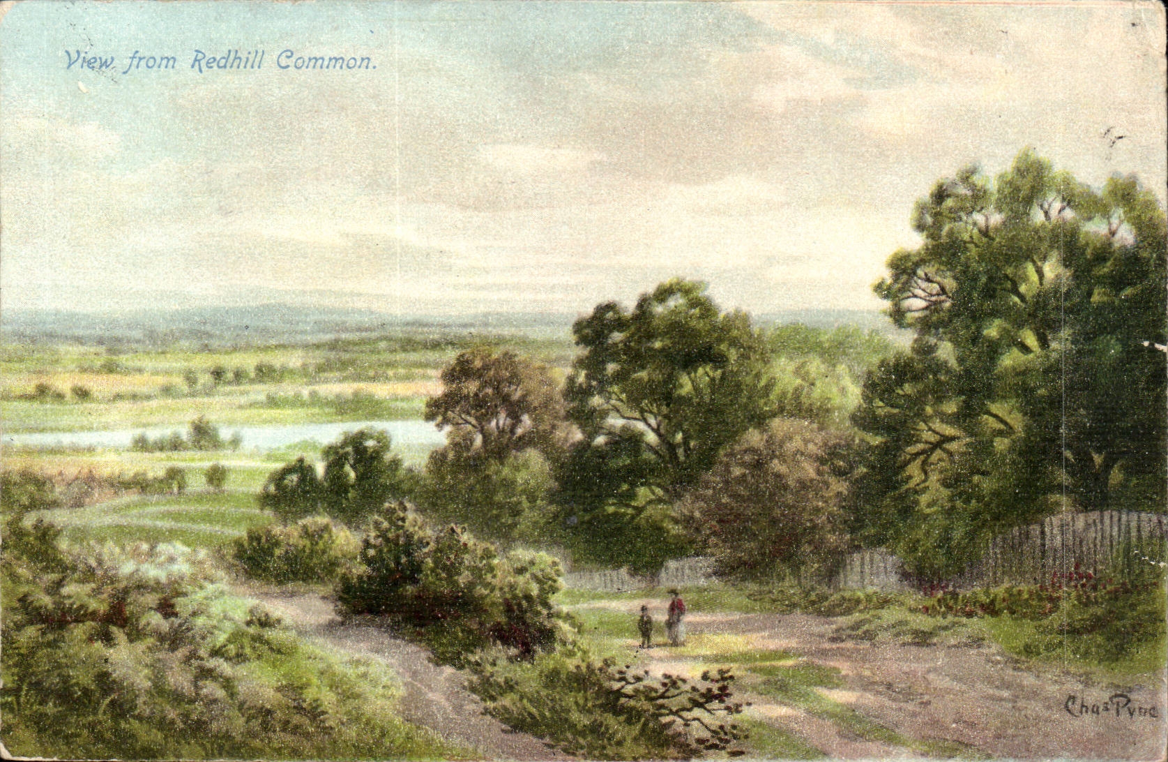 Grande Bretagne Great BRitain CPA View from Redhill Common 