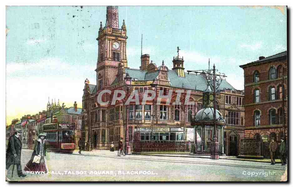 Grande Bretagne Great BRitain CPA town hall square Blackpool