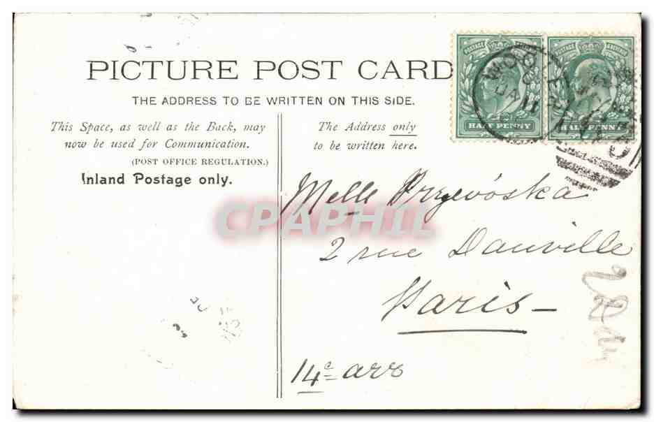 Grande Bretagne Great BRitain CPA Wooler Happy valley — Rückseite