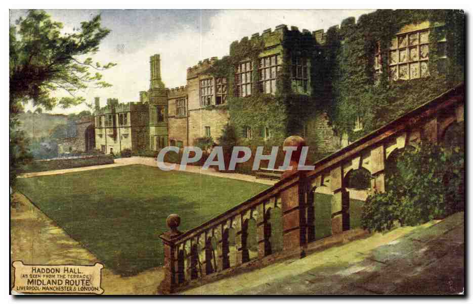 Grande Bretagne Great BRitain CPA Haddonhall Midland route Liverpool Manchester and London