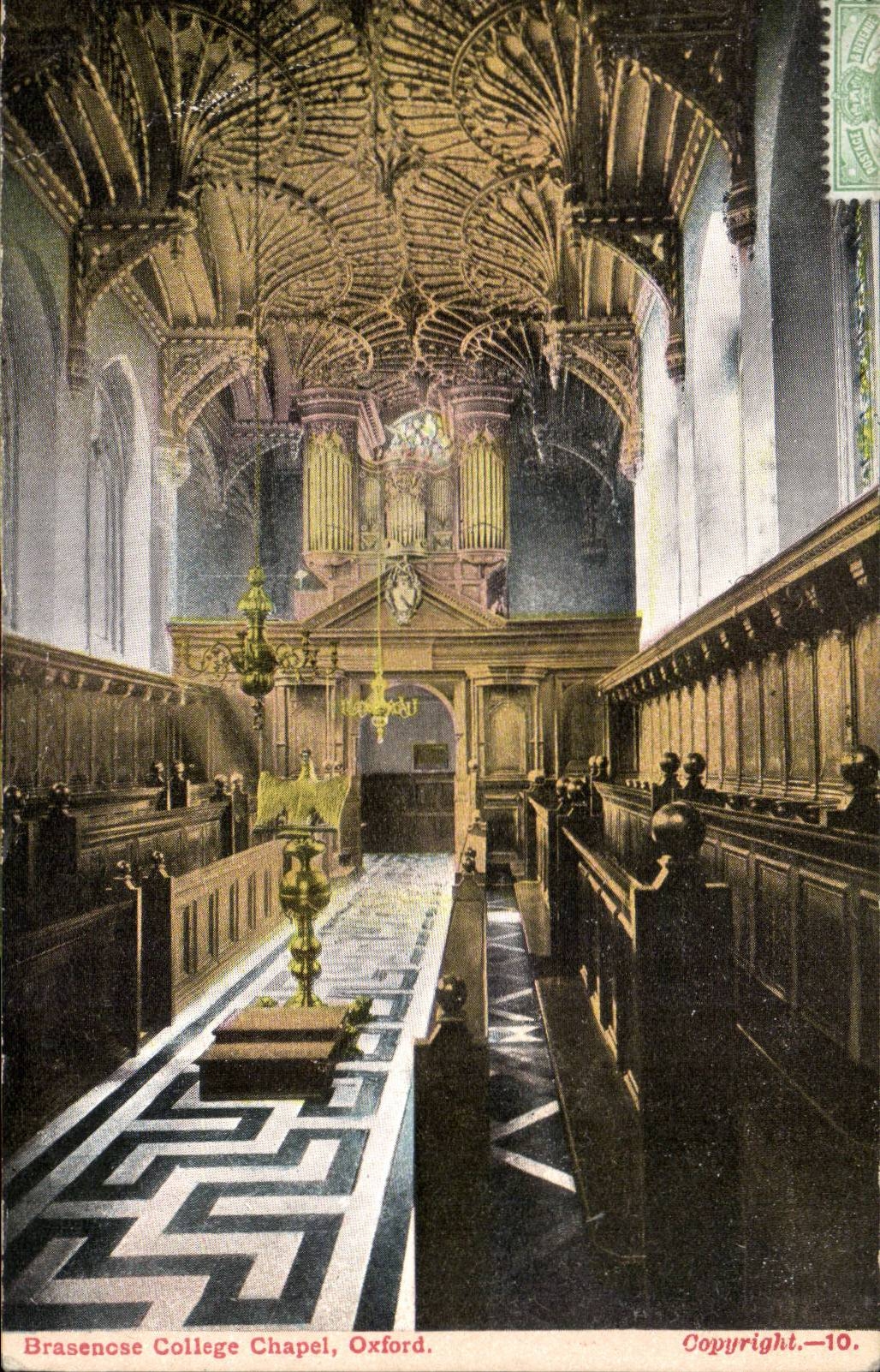 Grande Bretagne Great Britain CPA Oxford Brasenose college chapel