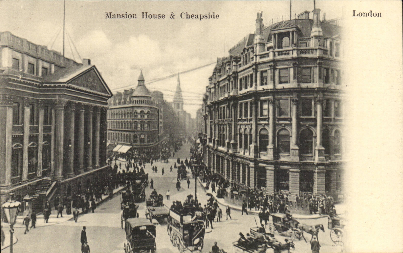 Grande Bretagne Great Britain CPA Londres London Mansion house & Cheapside