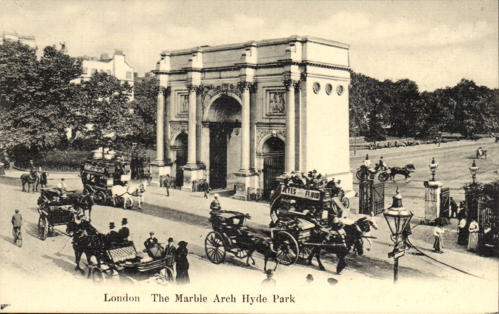 London — Ansicht des Marbelschen Archs im Hyde Park — Verlag nicht sichtbar
