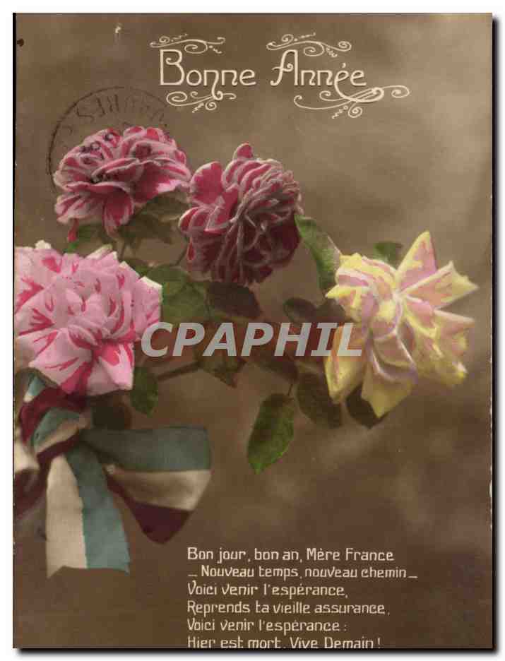 Fantaisie - Bonne Annee - Bon jour Bon An Mere France Nouveau temps Nouveau chemin - CPA 
