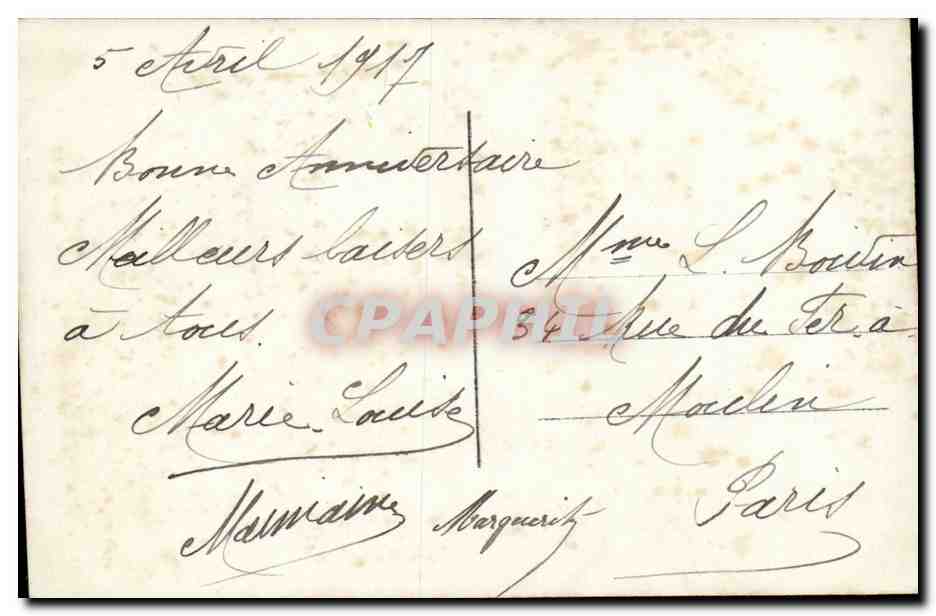 Fantaisie - Femme - A vous affectuesement - CPA  — Rückseite
