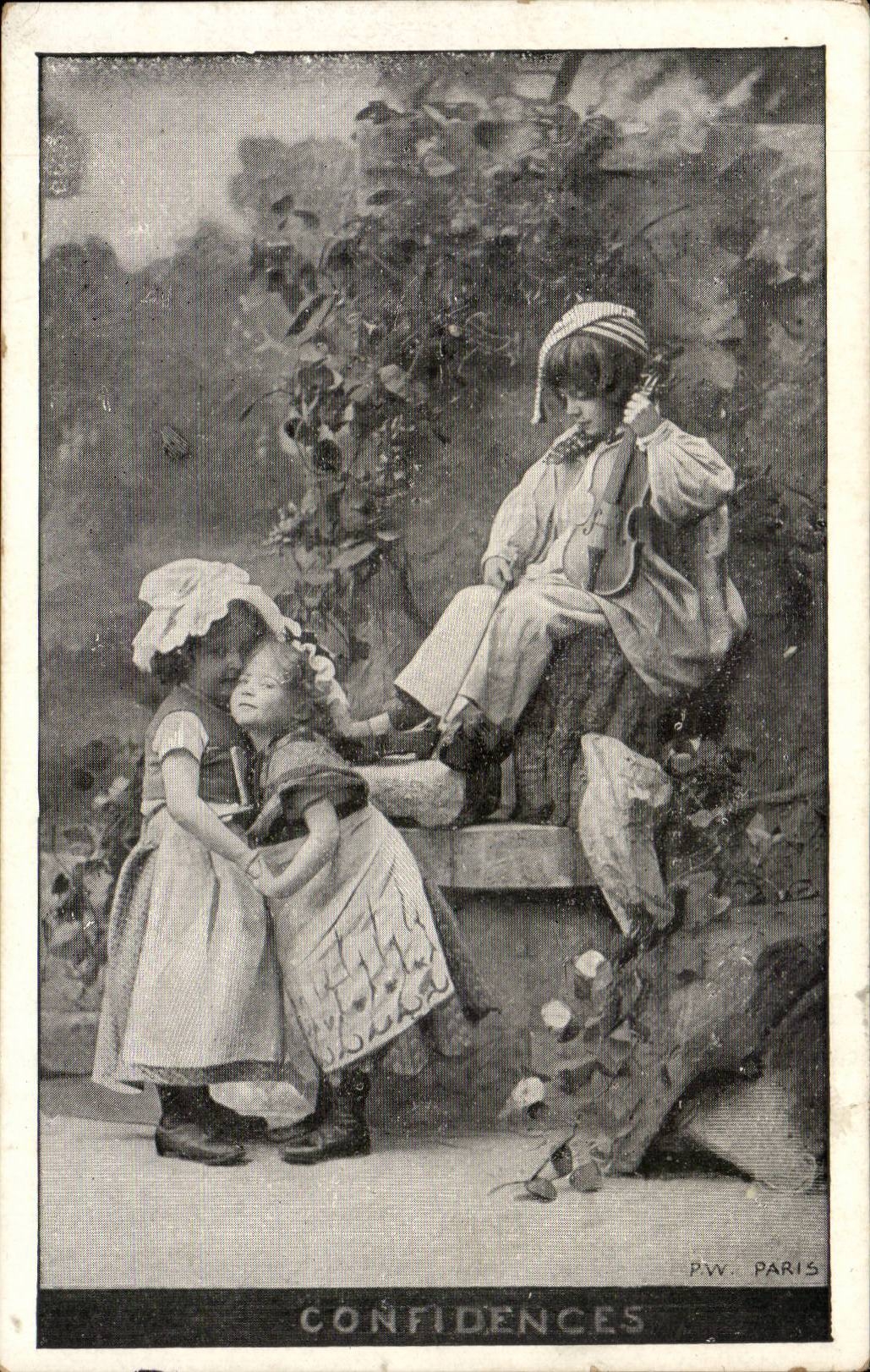 Fantaisie - Enfant - Confidences - CPA 