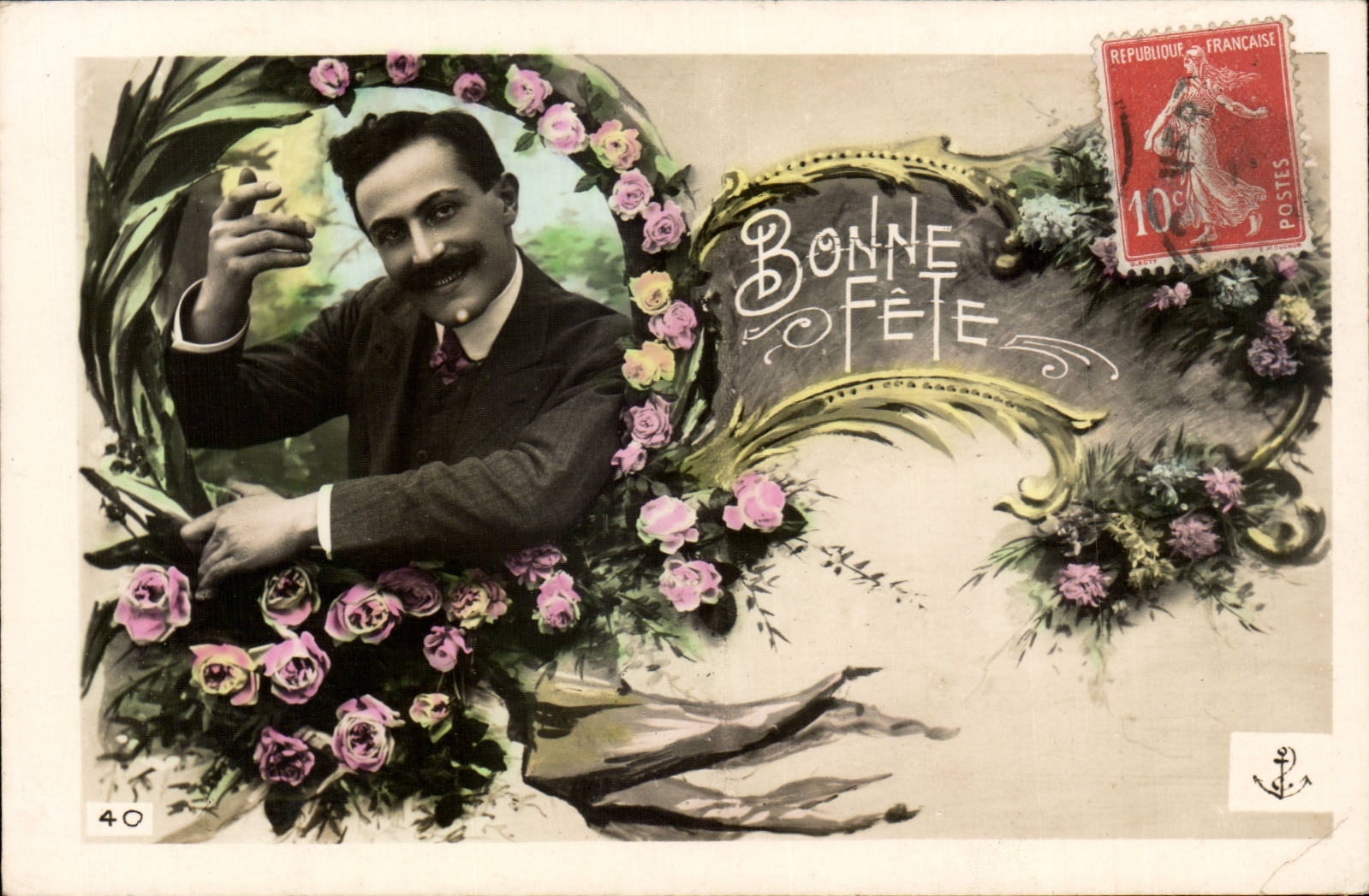 Fantaisie - Homme - Bonne Fete - CPA 