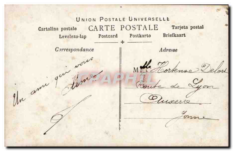 Fantaisie - Homme - 1er Avril - poisson - la peche - CPA  — Rückseite