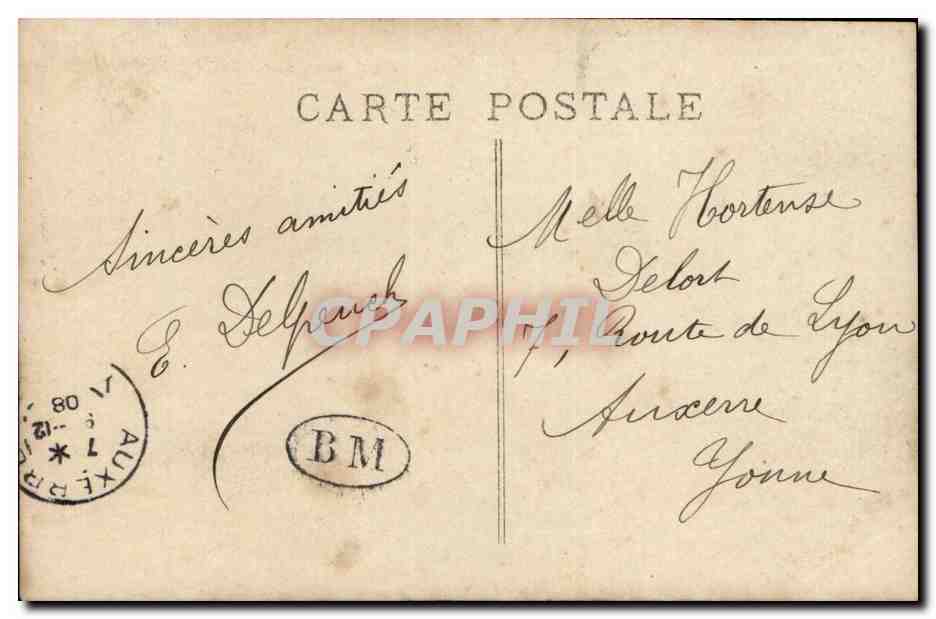 Fantaisie - Couple - L'amie retourne au bal aupres de son galant - CPA  — Rückseite