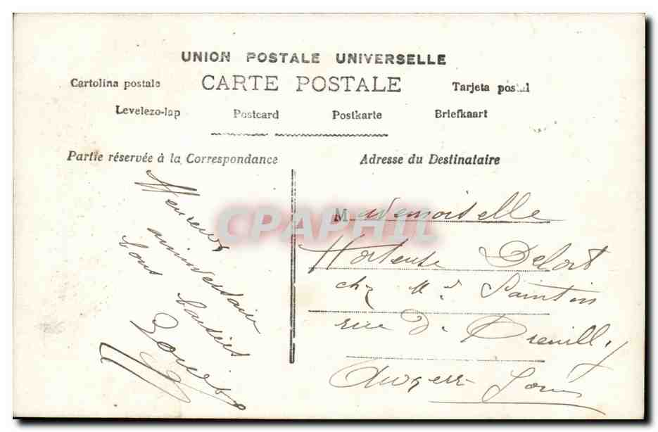 Fantaisie - Homme - Anniversaire - CPA  — Verso