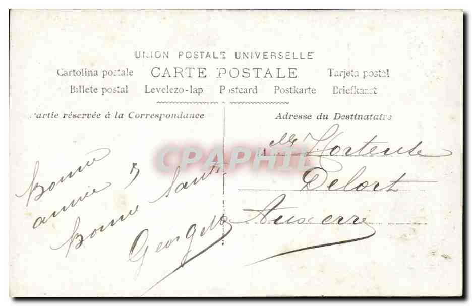 Joven mujer en piel — escena invernal — editor Insa, n° 2538 — Reverso