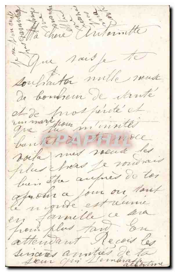 Junge Frau in grüner Robe — mit floraler Verzierung und Landschaft — anonymer Verleger, Nr. 508 — Rückseite