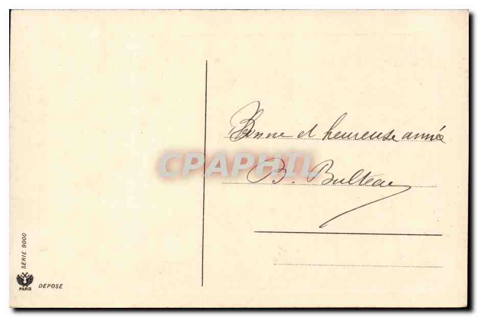 Fantaisie - Heureuse Annee - Village sous Neige - - CPA  — Rückseite