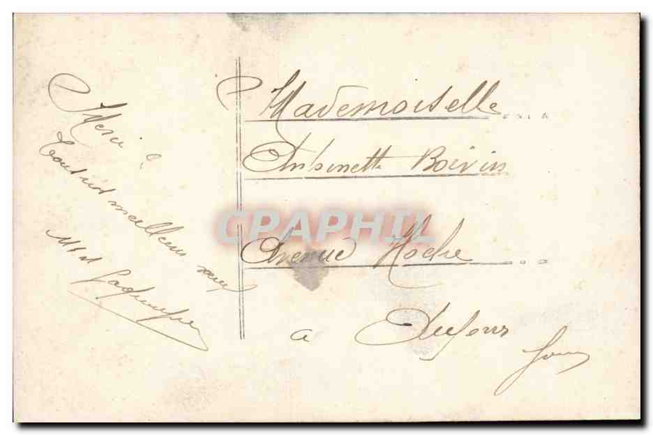 Fantaisie - Bonne Annee - Rose - CPA  — Verso