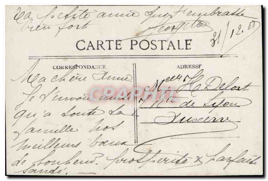Femme en robe fleurie — Bonne Année — éditeur Paris — Reverso
