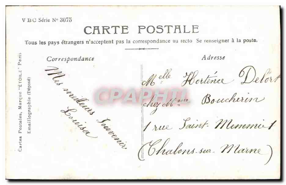 Fantaisie - L 'Auxerre Je vous envoie ces fleurs - Jolie Femme - CPA  — Rückseite
