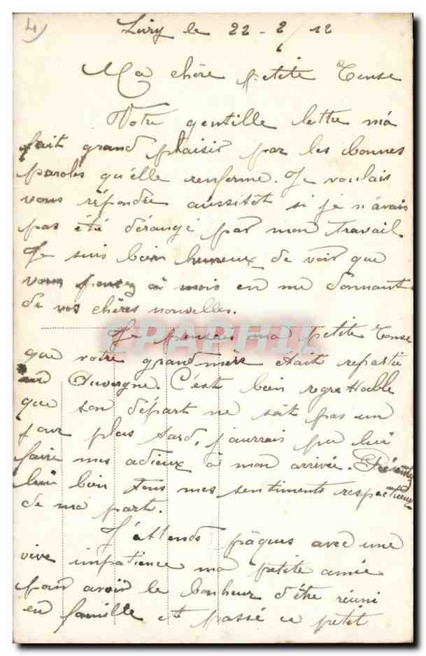 Couple amoureux — scène de balcon — éditeur A.N. n°1278 — Rückseite