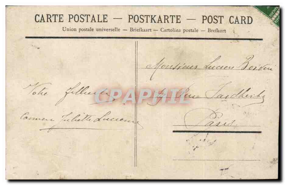 Fantaisie - Enfants avec jolie robe et muguet - child with lace dress and lily of the valley - CPA  — Rückseite