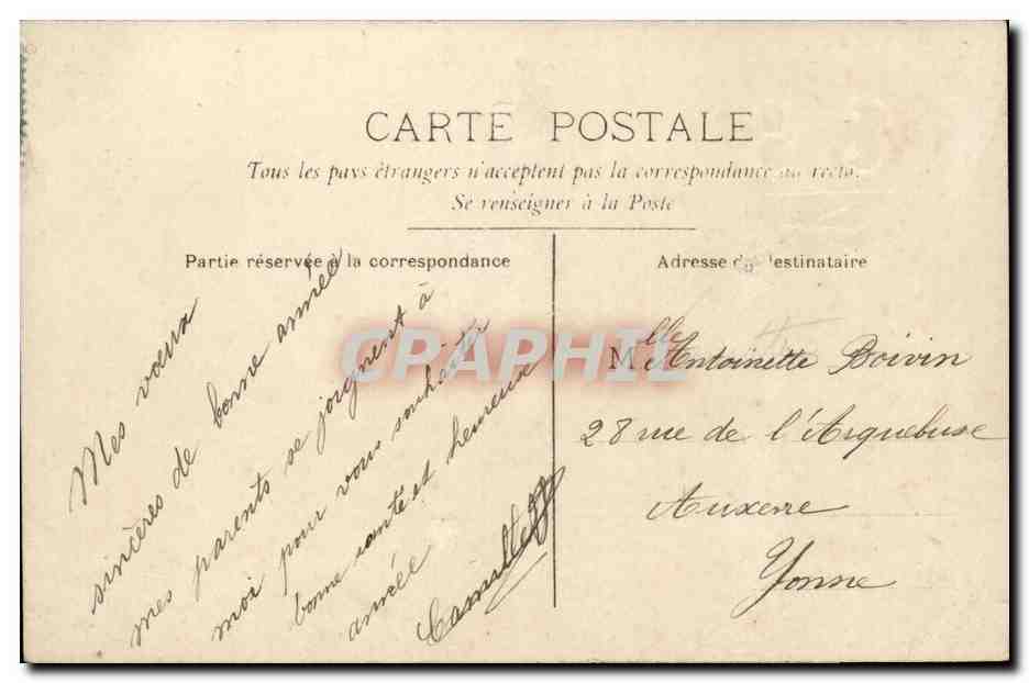 Fantaisie - Enfant - Zeppelin - Nous vous apportons le bonheur - CPA  — Rückseite