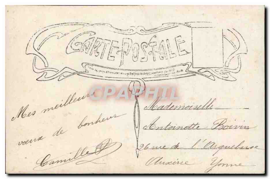 Jeune femme en robe verte tenant un bouquet — Pour votre Fête — LOTUS n°637 — Reverso