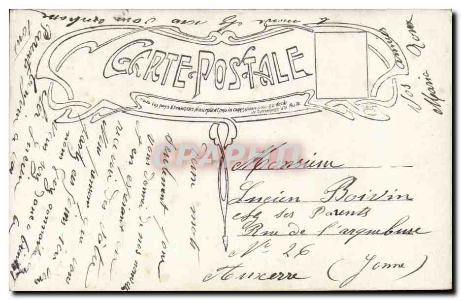 Fantaisie - Femme - Doux Souvenir - CPA  — Verso