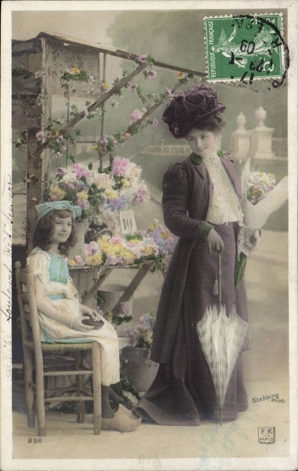 Fantaisie - Femme et Enfant - CPA 