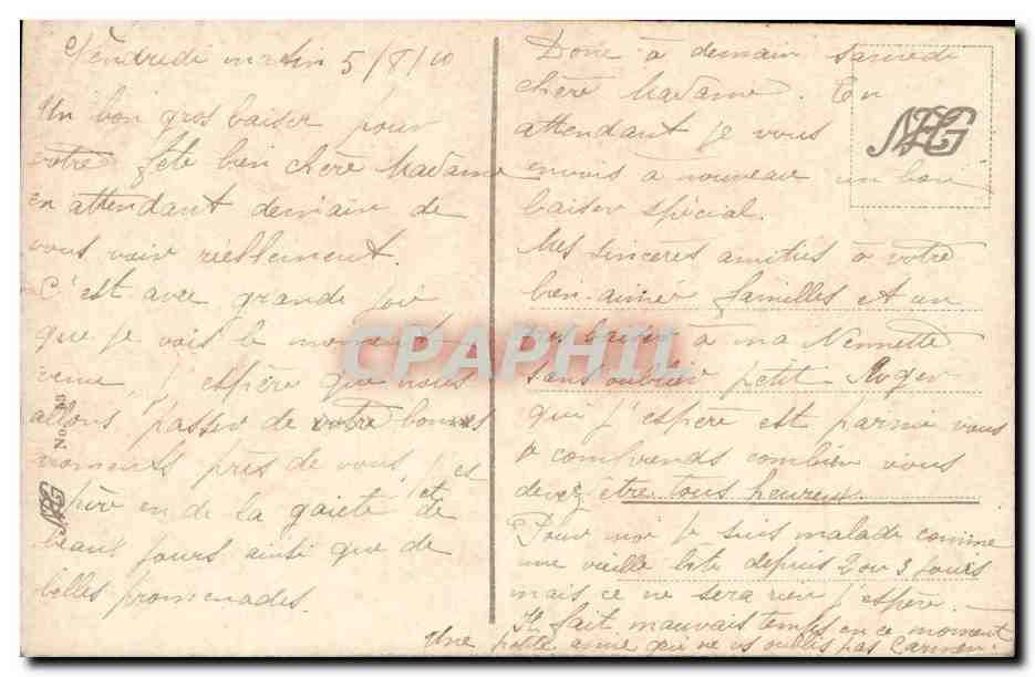 Fantaisie - Fleurs - Rose - CPA  — Rückseite