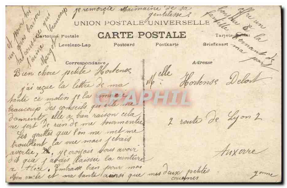 Jeune femme avec bouquet de roses — A.N. Paris, n° 889 — Verso