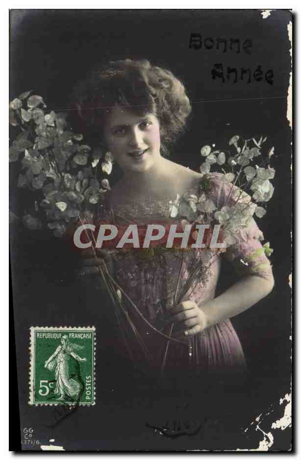 Fantaisie - Femme - Woman in beautiful dress - CPA 