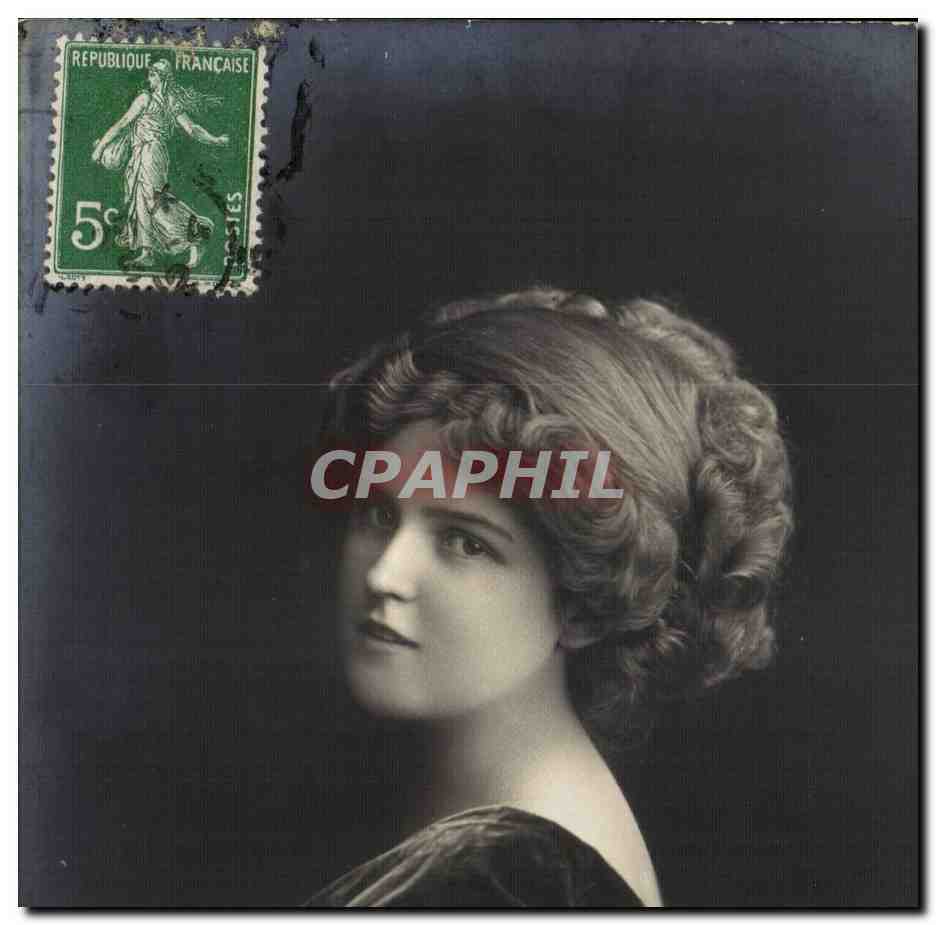 Porträt einer jungen Frau — Verlag C. & C. N. — 5c grüner Poststempel der Französischen Republik