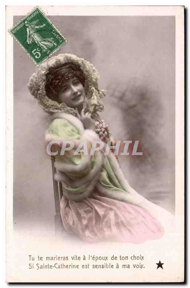 Jeune femme en manteau fourré — carte postale sentimentale — VBC Série N. 3371
