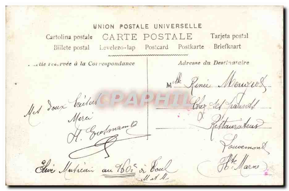 Fantaisie - Homme - Roses et du nuance tendre votre coeur saura me comprendre - CPA - — Verso