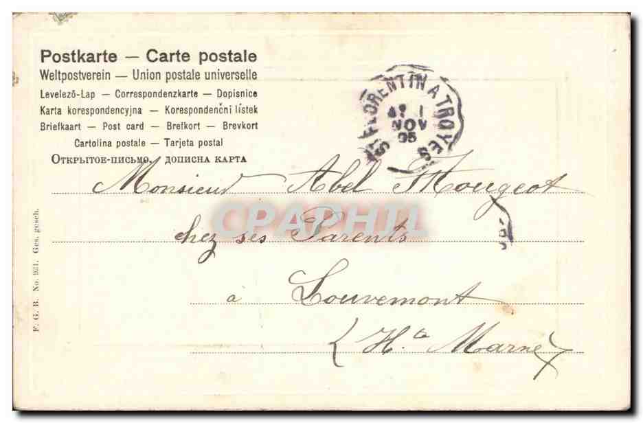 Fantaisie - Femme Elegente - Eugenie - CPA - — Rückseite