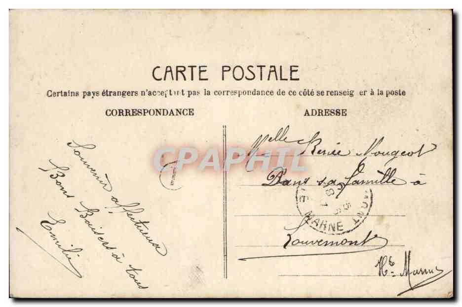 Femme en chapeau violet — 'MON MEILLEUR SOUVENIR' — M.E. Paris, n°583 — Achterkant