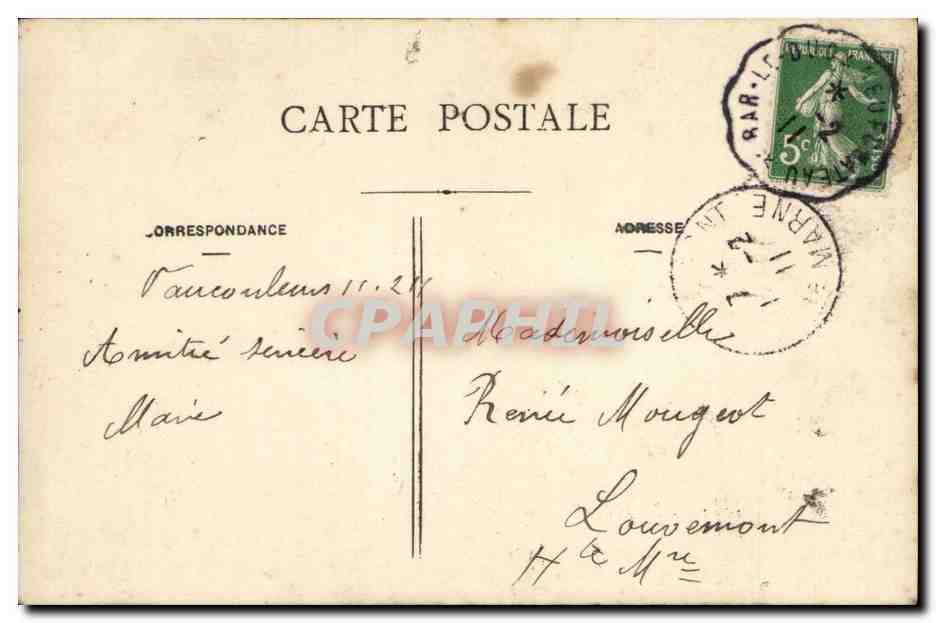 Fantaisie - Couple - Quand le soleil couchant rougeoie aux fond des cieux - CPA - — Rückseite